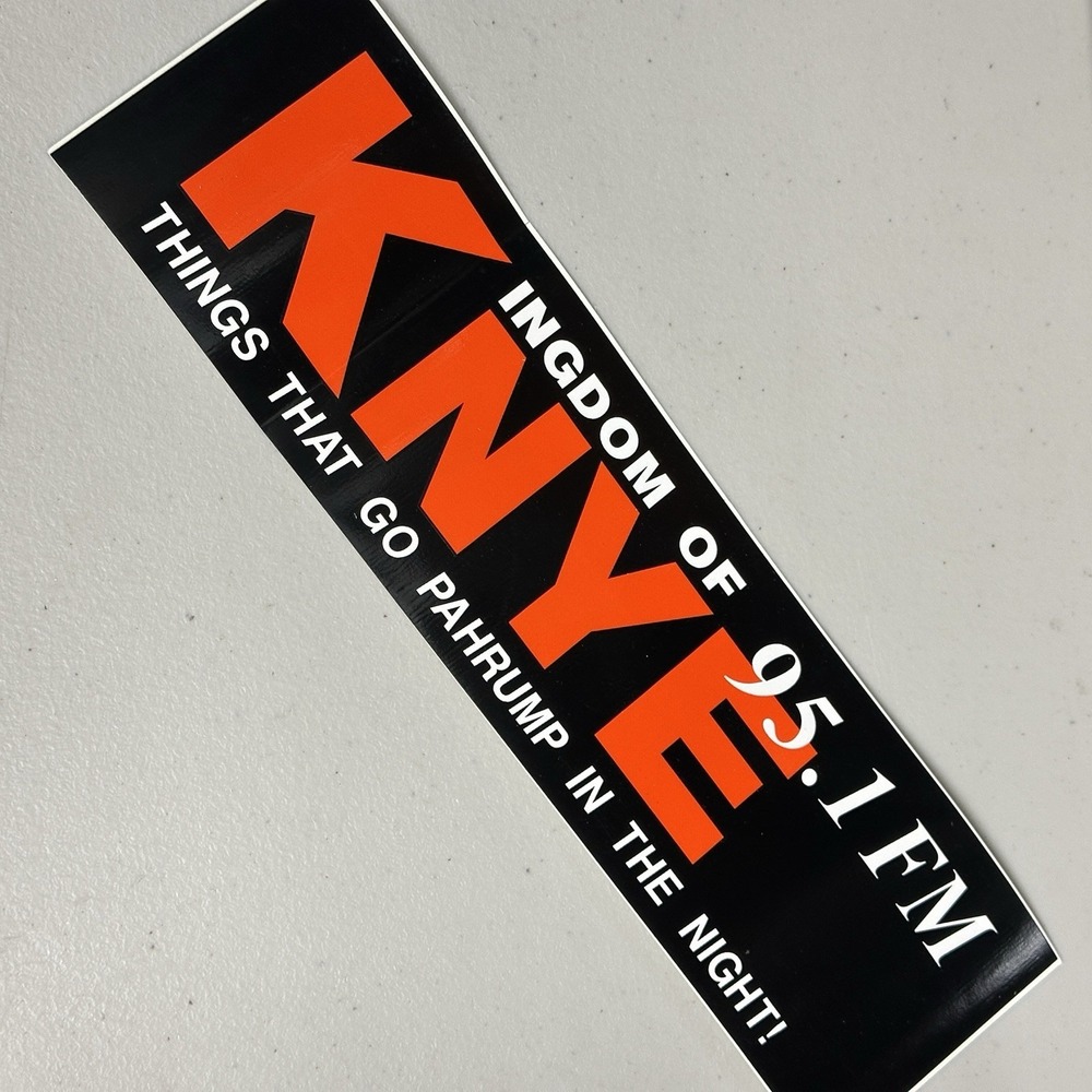 ORIGINAL Vintage Art Bell Kingdom Of Nye Bumper Sticker Paranormal Radio …,